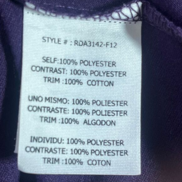 RYU: Purple Women’s 3D Floral Spaghetti Strap Lace Tiered Hem Dress - Picture 9 of 10